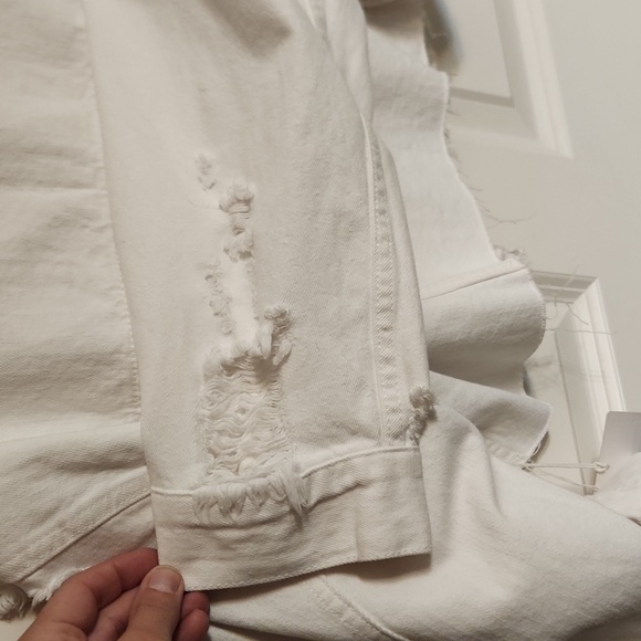 Just black white denim cropped jacket - Picture 6 of 9